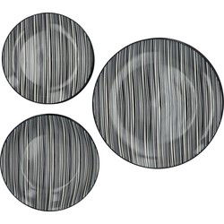 Serviesset Porselein model Zebra 6 persoons 18 delig