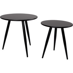 ANLI STYLE Side Table Daven Black Set Of 2