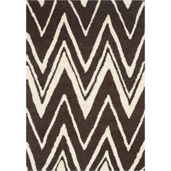 Safavieh Modern Indoor Hand Tufted Area Rug, Cambridge Collection, CAM711, in Brown & Ivory, 91 X 152 cm