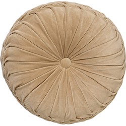 Dutch Decor KAJA - Sierkussen rond velvet Ø40 cm - Pumice Stone - beige - Dutch Decor