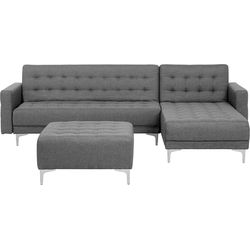 Beliani ABERDEEN - Modulaire Sofa-Grijs-Polyester