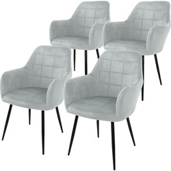 2 x eetkamerstoelen grijs
