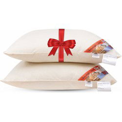 Schaperie Hoofdkussens - Set van 2 stuks - IWS gecertificeerd wol - Stevig - 1000g - 60x70cm
