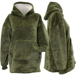 Oversized kids hoodie deep green 75x63 cm - Unique Living