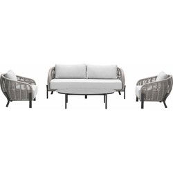 Garden Impressions Padula loungeset 4-delig - taupe