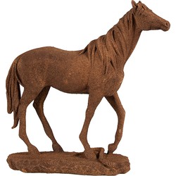 Clayre & Eef Decoratie Beeld Paard 21x7x21 cm Bruin Polyresin