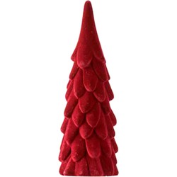Velvet Kerstboom - Bordeaux rood - H23cm