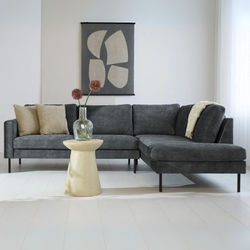 Hoekbank Gaya velvet antraciet rechts
