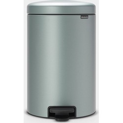 NewIcon Pedal Bin, 20 litre, Soft Closing, Plastic Inner Bucket - Metallic Mint