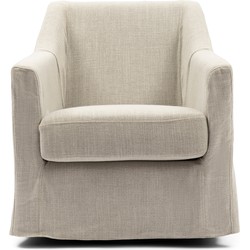 Riviera Maison Huntington Swivel Armchair Loose Cover, mouline linen, fabulous flax