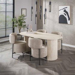 Hoyz Collection - Eetkamertafel 180 Arch - Travertin look