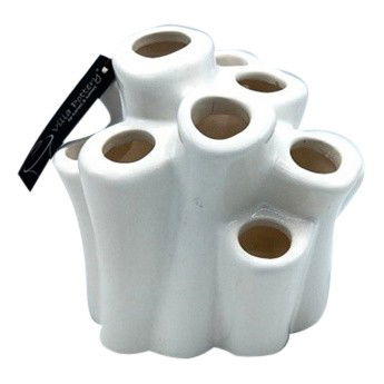 Villa Pottery  Witte Vaas Evi - D18xH17 - 
