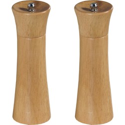 Pepermaler/zoutmaler molens 18 cm van beuken hout - Peper en zoutstel