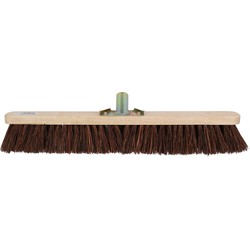 Talen Tools bezemkop - buitenbezem - bruin - hout/natuurvezel - 60 cm - Bezem