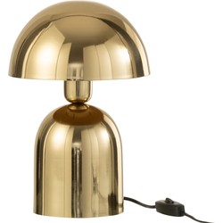 J-line - Lamp Paddenstoel Metaal Blinkend Goud - 20x20x30cm