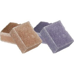 Ideas4seasons Amberblokjes/geurblokjes - lavendel en sandelhout - 6x stuks - huisparfum - Amberblokjes