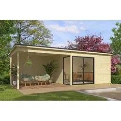 Outdoor Life tuinhuis Olivia met overkapping, 385 x 295 cm