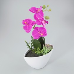 Orchidee im Kunststofftopf lavendel L-Attrappe - Oosterik Home