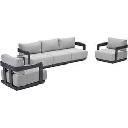 Garden Impressions Imperia loungeset 3-delig - donker grijs