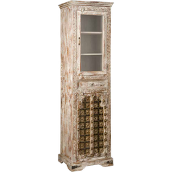 Tower living | istrana kast | mango hout | whitewash | 55 x 45 x 200 (h) cm