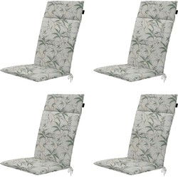 Madison -  Tuinstoelkussen Hoge Rug Palma natural - Ca. 120x50 cm - Set van 4