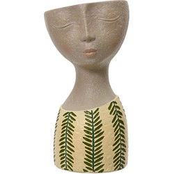Vaas polyresin l16b14,4h28 cm groen