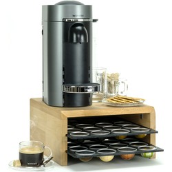 Industrial Living Koffie Cuphouder - Capsulehouder voor Nespresso Vertuo Cups - Met Lade - Medium - 40 Capsules - Hout