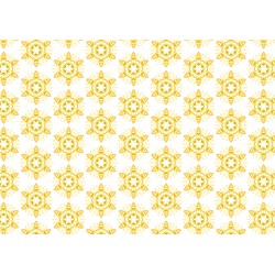 Behang - Cirkel van Bijen Patroon - Geel - 300x250cm - House of Fetch