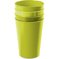 Hega onbreekbare drinkglazen - 4x - kunststof - groen - 300 ml - Drinkglazen