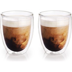 koffiekopjes/theeglazen - 4x stuks - 300 ml - Barista - Dubbelwandige glazen - Koffie- en theeglazen