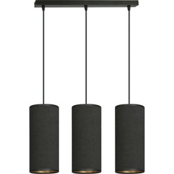 retro hanglamp Rizzo Zwart 3-lichts