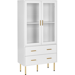 Beliani MILORA - Vitrinekast-Wit-MDF