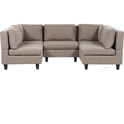 Beliani UNSTAD - Modulaire Sofa-Bruin-Polyester