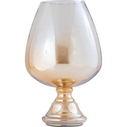 PTMD Windlicht Alwine - 28x28x42 cm - Glas - Goud