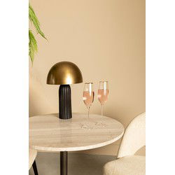 PTMD Bijzettafel Plaza - 70x70x77 cm - Marmer - Taupe