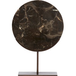 Light & Living - Ornament op voet 35x10x51,5 cm MORENO donker bruin marmer