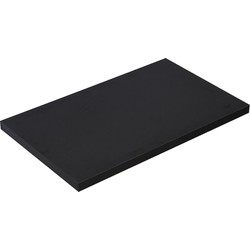 Badplaats Wastafelblad Angela 80 x 48 x 3,5 cm - Zwart Houtnerf - Wastafelblad voor Onderkast