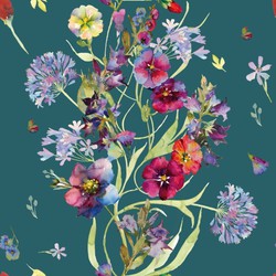 Buiten canvas 58x58 cm bloemen - Anna's Collection