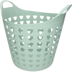 Flexibele wasmand - 26 liter - kunststof - groen - D45 x H40 cm - Wasmanden