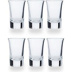 Cosy & Trendy Shotglazen - 6x stuks - glas - 35 ml - Shotjes - Shotglazen