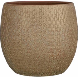 Mica Decorations Bloempot Madeira - 28x28x28 cm - Terracotta - taupe