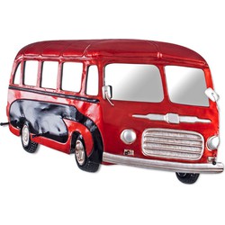 HakuShop Wandkapstok | Rood Staal | VW bus | Vintage | 79x7x45