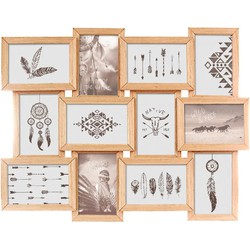 Atmosphera Collage Fotolijst - voor 12 foto's - 58 x 45 cm - hout - Fotolijsten