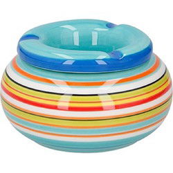 G.Wurm Storm asbak Casablanca - Keramiek - Blauw - 11 x 6 cm - Asbakken