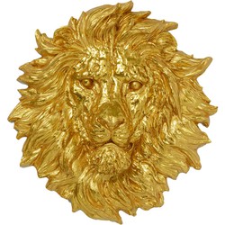 Kare Wanddecoratie Lion Head Gold 90x100cm