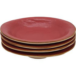 Diep Bord - Pastabord - Ø 24cm - Rood - Vivi Oggi -