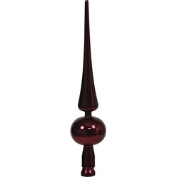 Othmar Decorations Kerstboom piek - bordeaux rood - 28 cm - kunststof - kerstboompieken