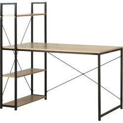 Bureau B120cm met 4 planken industriële stijl