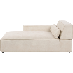 HELLNAR - Chaise longue - Lichtbeige - Rechtszijdig - Fluweel