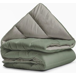 Dekbed zonder Overtrek - All Year - Groen/Khaki (Warmteklasse 2)-1-persoons (140x200 cm)